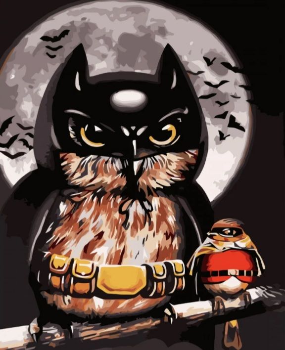 Картина за номерами  Сова-бетмен