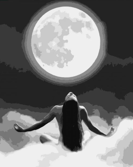 Картина за номерами Тіло в променях місяця