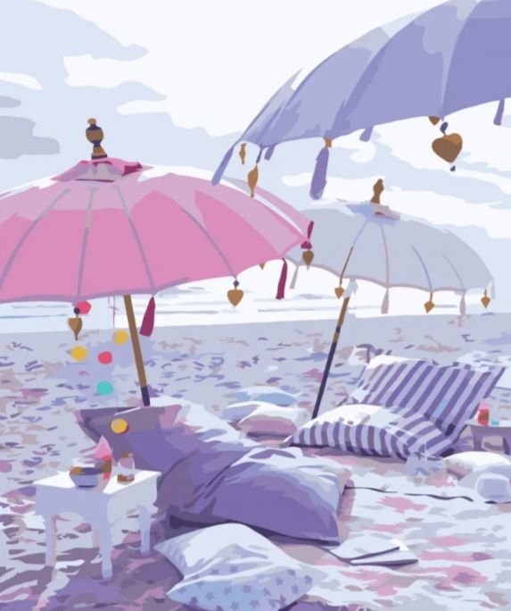 Картина за номерами Парасолі на пляжі