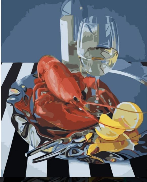 Картина за номерами Вино та лобстер