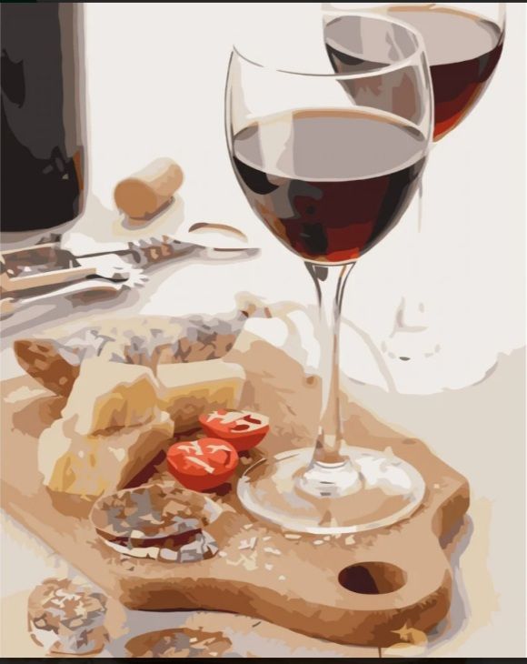 Картина за номерами  Келихи з коханням