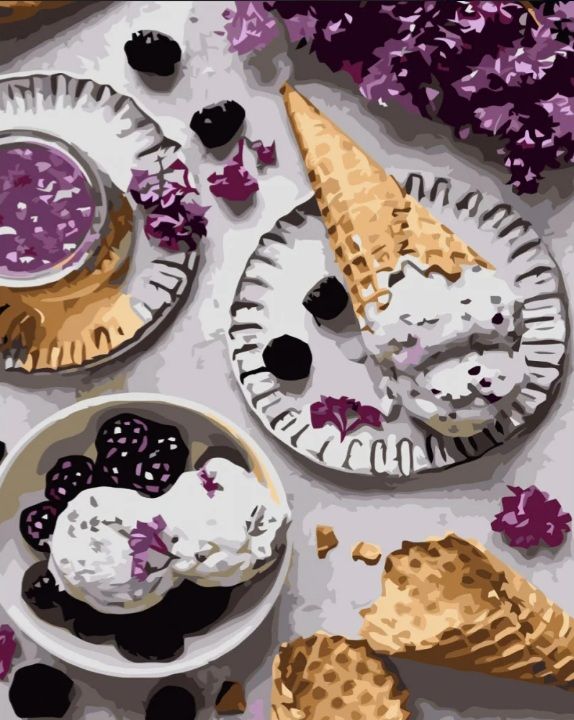 Картина за номерами Морозиво та ожина