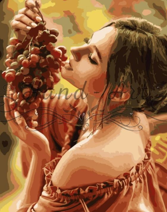 Картина за номерами Дівчина з виноградом