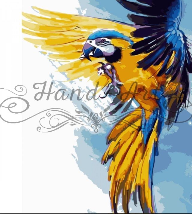 Картина за номерами Жовто-синя папуга
