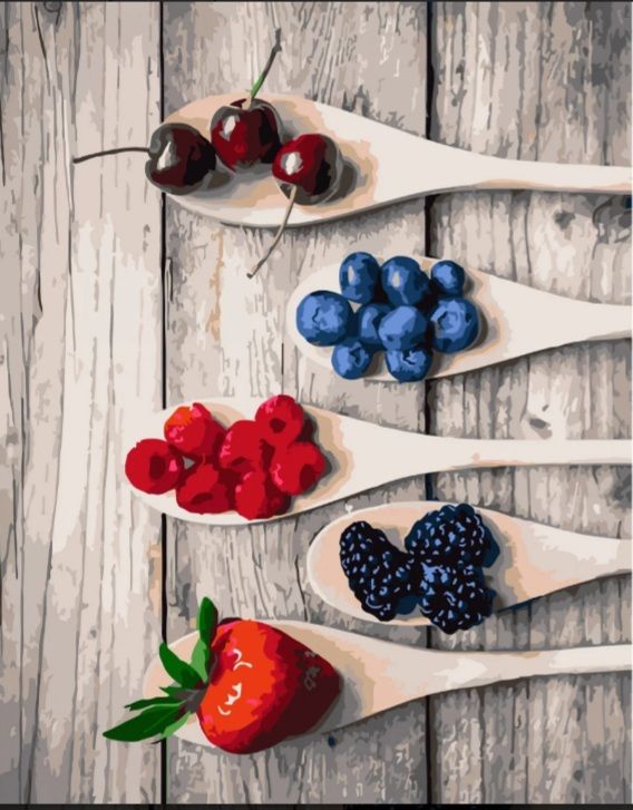 Картина за номерами Ложечки фруктів