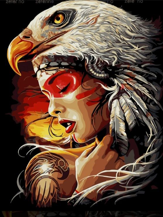 Картина за номерами Орел-оберіг