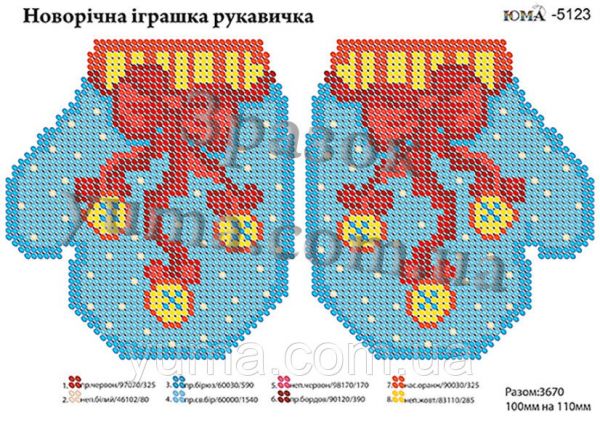 Новорічна іграшка для вишивки (заготовка не пошита) №5 Новорічна іграшка для вишивки (заготовка не пошита) №5