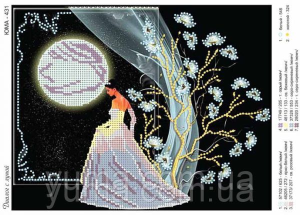 Схема для вишивки Розмова з місяцям Схема для вишивки Розмова з місяцям