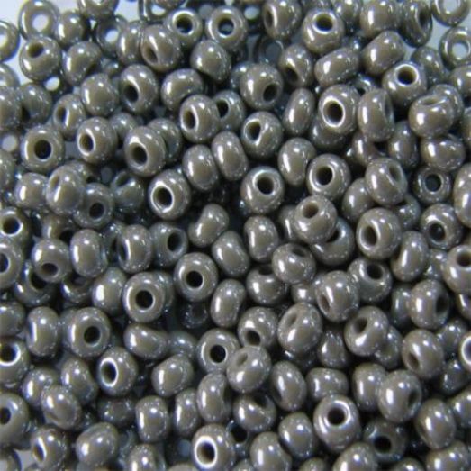 Бісер Чеський №48020 Непрозорий сірий з глянцевим блиском