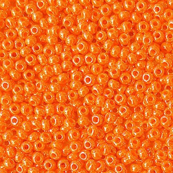 Бісер Чеський № 98110 Непрозорий помаранчевий з глянцевим блиском
