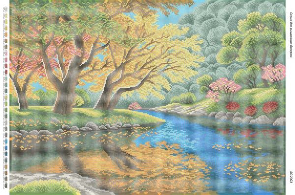 Схема для вишивки Біля річки Схема для вишивки Біля річки