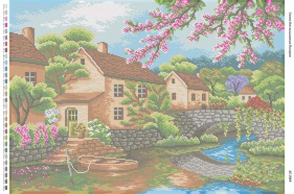 Схема для вишивки Тихе містечко Схема для вишивки Тихе містечко