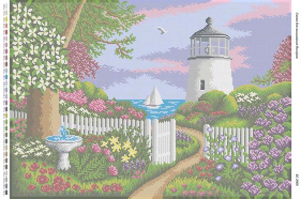 Схема для вишивки Маяк Схема для вишивки Маяк