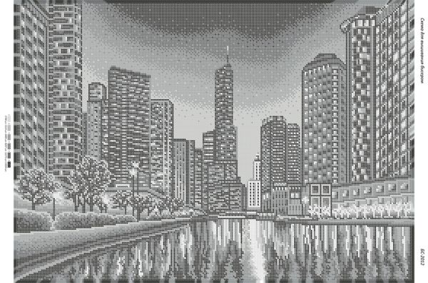 Схема для вишивкиНічне місто (срібло) Схема для вишивкиНічне місто (срібло)