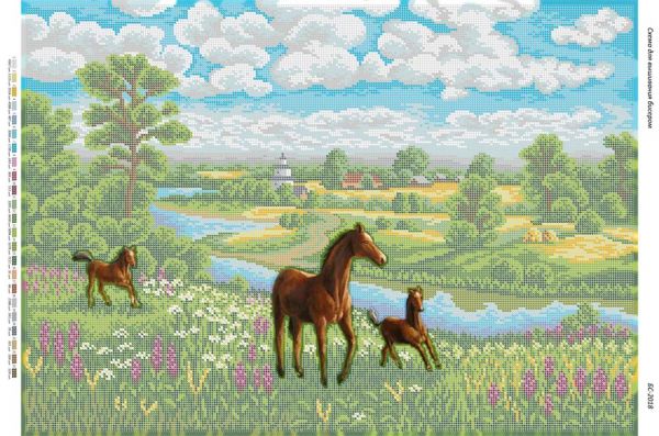 Схема для вишивки Коники Схема для вишивки Коники