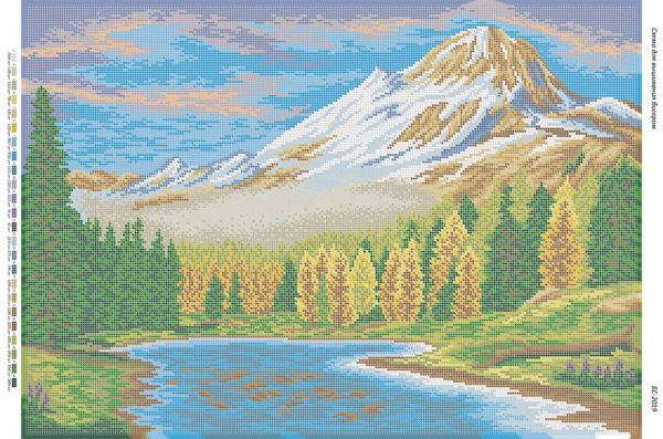 Схема для вишивки Гірський пейзаж Схема для вишивки Гірський пейзаж