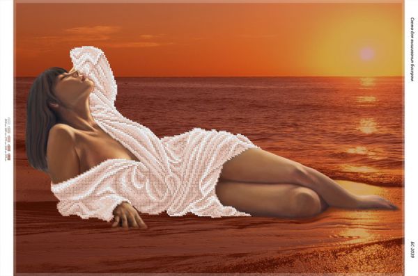 Схема для вишивки Дівчина на березі моря Схема для вишивки Дівчина на березі моря