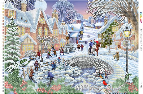 Схема для вишивки Зимове містечко Схема для вишивки Зимове містечко