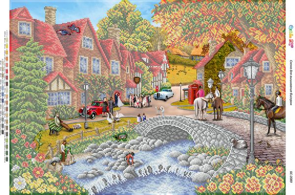 Схема для вишивки Містечко восени Схема для вишивки Містечко восени