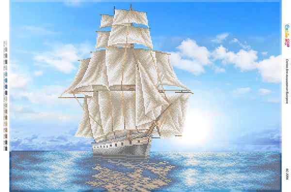 Схема для вишивки Корабель в морі (част. виш.) Схема для вишивки Корабель в морі (част. виш.)