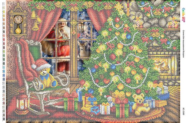 Схема для вишивки Новорічна ніч (част. виш.) Схема для вишивки Новорічна ніч (част. виш.)