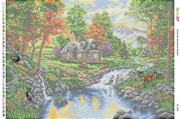 Схема для вишивки Будинок в долині Схема для вишивки Будинок в долині