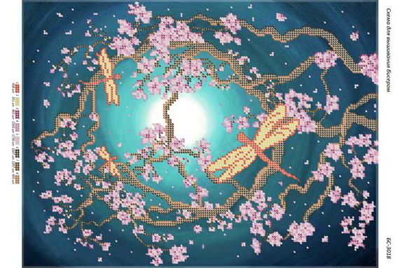 Схема для вишивки Сакура (част. виш.) Схема для вишивки Сакура (част. виш.)