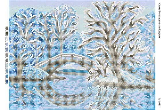 Схема для вишивки Зимовий міст Схема для вишивки Зимовий міст