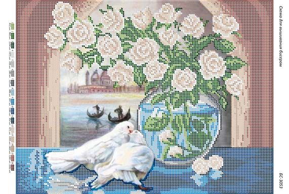 Схема для вишивки Вікно у Венецію Схема для вишивки Вікно у Венецію