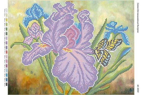 Схема для вишивки Іриси Схема для вишивки Іриси