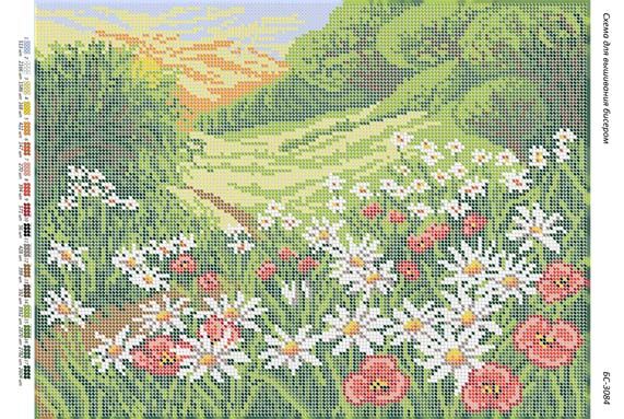 Схема для вишивки Польові квіти Схема для вишивки Польові квіти