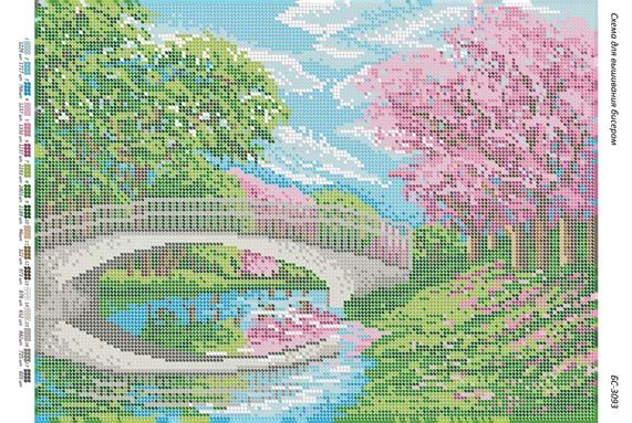 Схема для вишивки Весняний парк Схема для вишивки Весняний парк