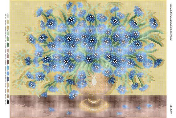 Схема для вишивки Васильки Схема для вишивки Васильки