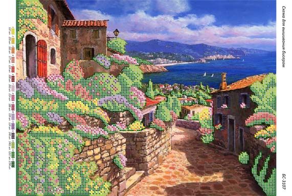 Схема для вишивки Приморське містечко Схема для вишивки Приморське містечко