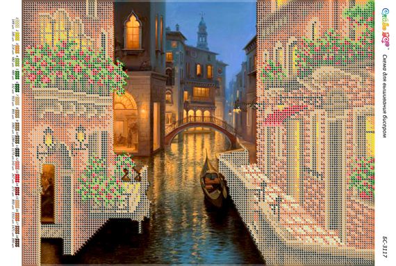 Схема для вишивки Нічна Венеція Схема для вишивки Нічна Венеція