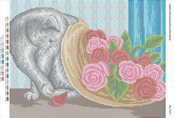 Схема для вишивки Кот з копелюхом Схема для вишивки Кот з копелюхом