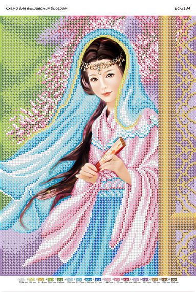 Схема для вишивки Японка Схема для вишивки Японка