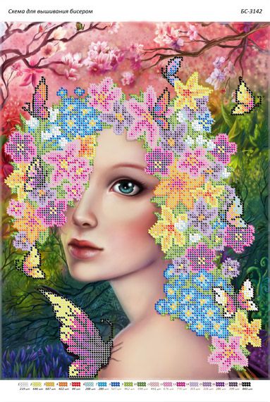 Схема для вишивки Дівчина літо Схема для вишивки Дівчина літо