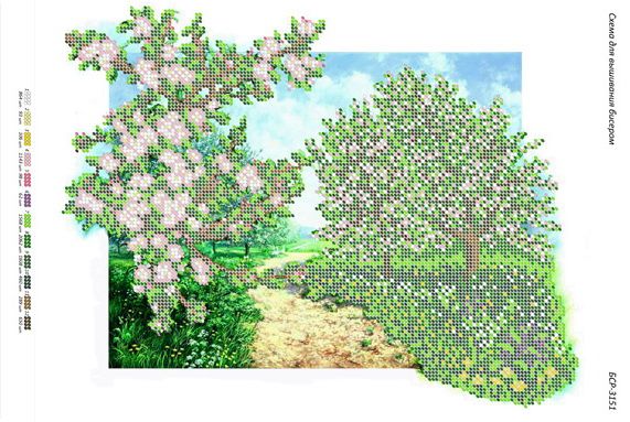 Схема для вишивки Весна  Схема для вишивки Весна