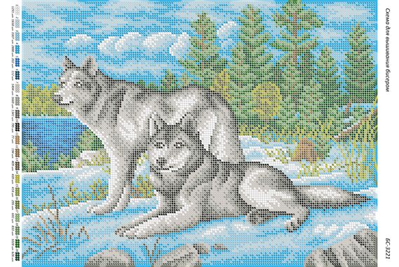 Схема для вишивки Вовки Схема для вишивки Вовки