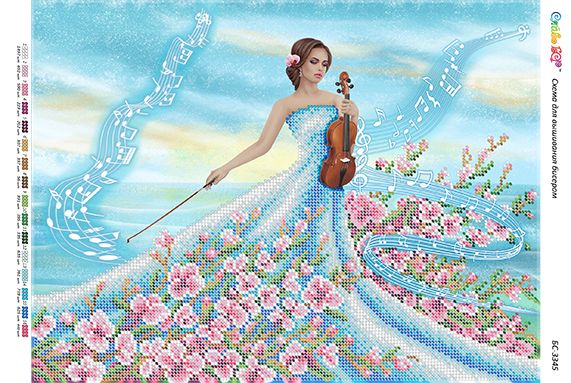 Схема для вишивки Мелодія скрипки (част.виш.) Схема для вишивки Мелодія скрипки (част.виш.)