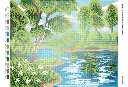 Схема для вишивки Біля річки Схема для вишивки Біля річки