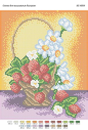 Схема для вишивки Кошик з полуничкою Схема для вишивки Кошик з полуничкою