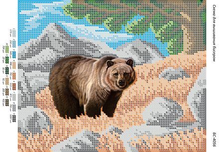 Схема для вишивки Мишка у лісі Схема для вишивки Мишка у лісі