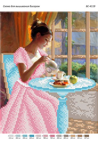 Схема для вишивки Ранковий сніданок Схема для вишивки Ранковий сніданок