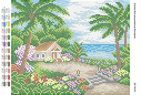 Схема для вишивки Будиночок біля моря Схема для вишивки Будиночок біля моря