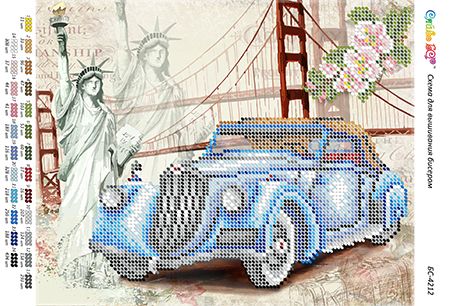 Схема для вишивки Ретро авто 3 Схема для вишивки Ретро авто 3