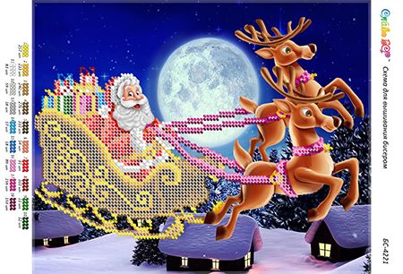 Схема для вишивки Санта Клаус  (част. виш.) Схема для вишивки Санта Клаус  (част. виш.)