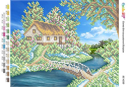 Схема для вишивки Пори року ( будиночок ) весна Схема для вишивки Пори року ( будиночок ) весна