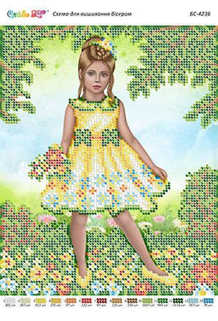 Схема для вишивки  Дівчинка літо Схема для вишивки  Дівчинка літо